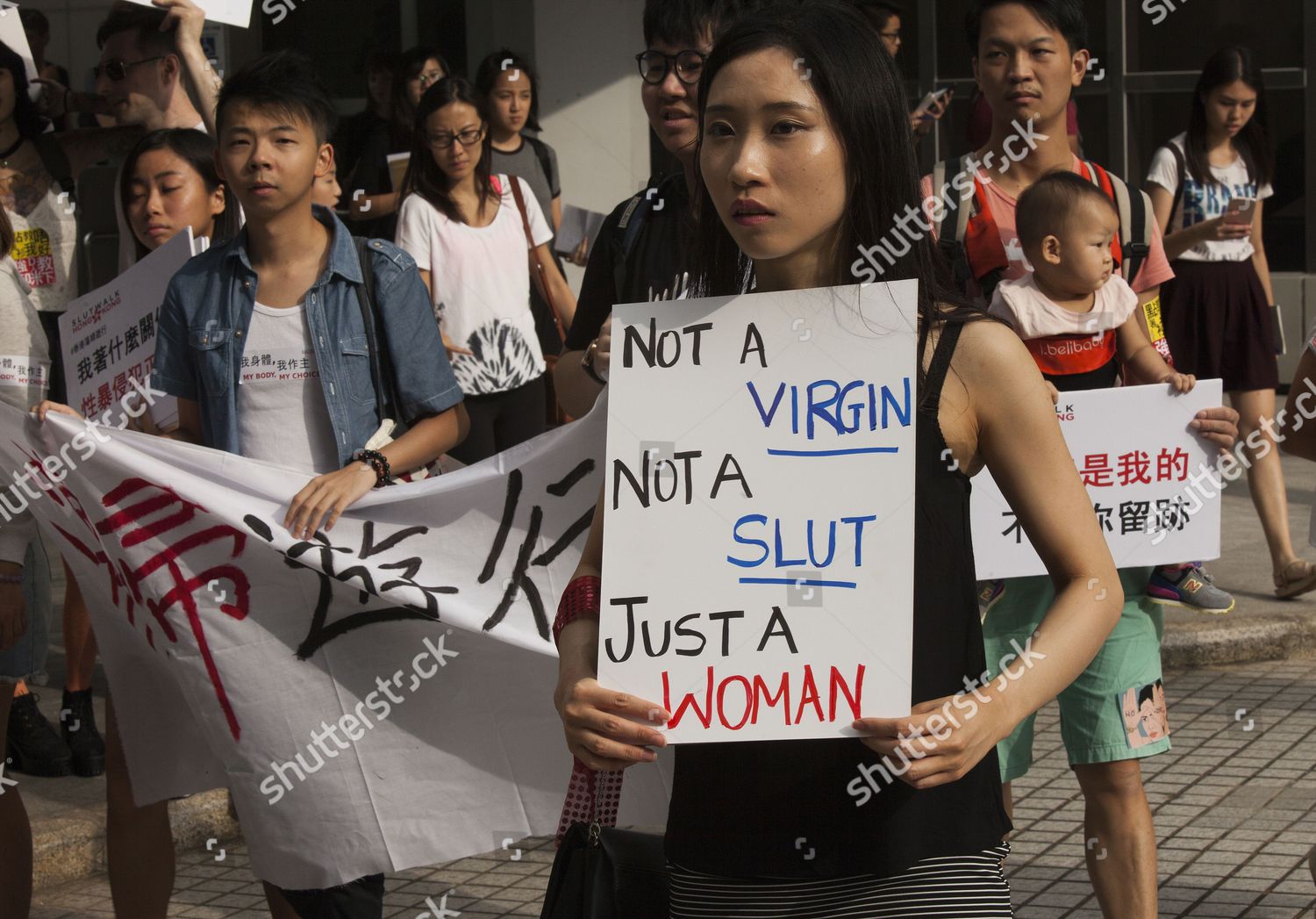 Alex Hofford/EPA/ShutterstockParticipant Slutwalk Hong Kong Holds