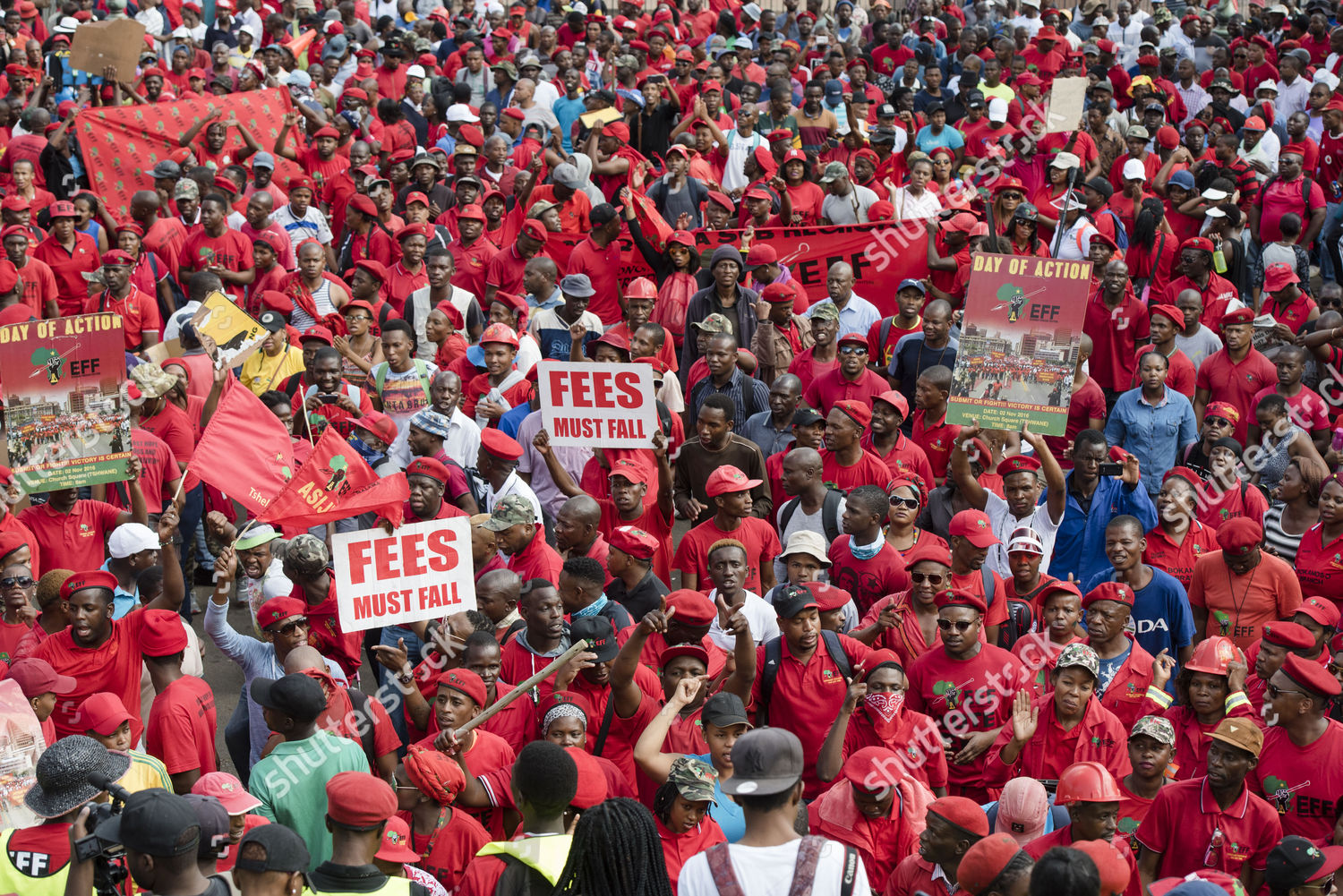 Economic Freedom Fighters Eff Members Protest Editorial Stock Photo