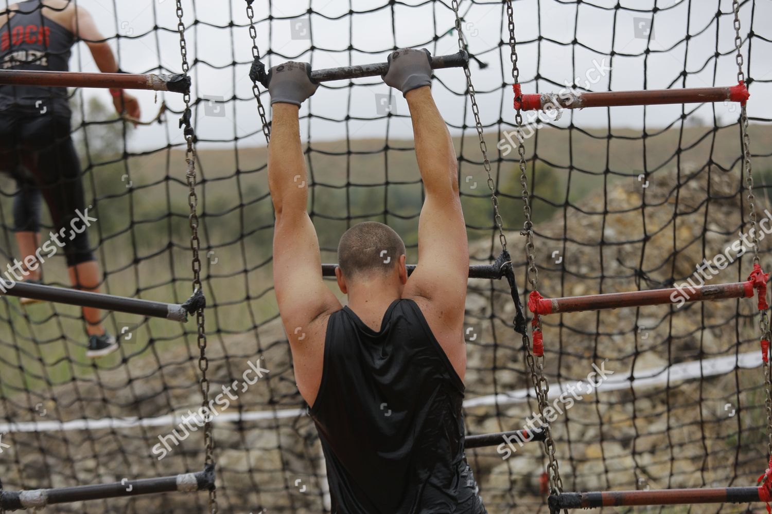 Participant Climbs During Jeep Warrior Race Editorial Stock Photo ...