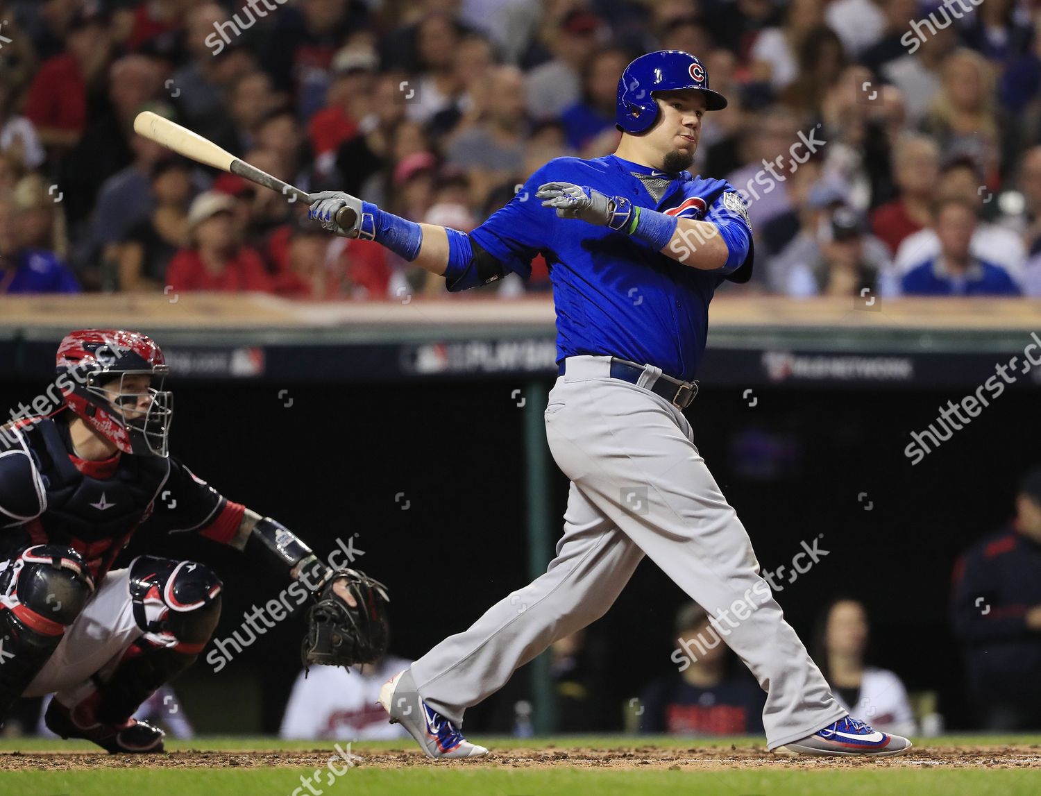 Chicago Cubs Batter Kyle Schwarber Singles Editorial Stock Photo ...