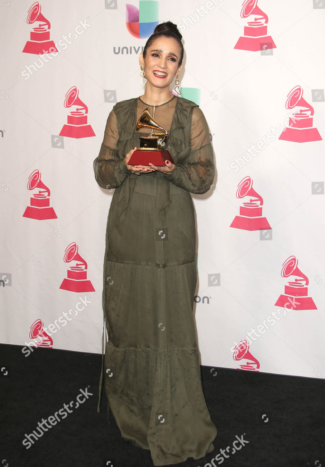 Julieta Venegas Poses Her Award Best Editorial Stock Photo - Stock
