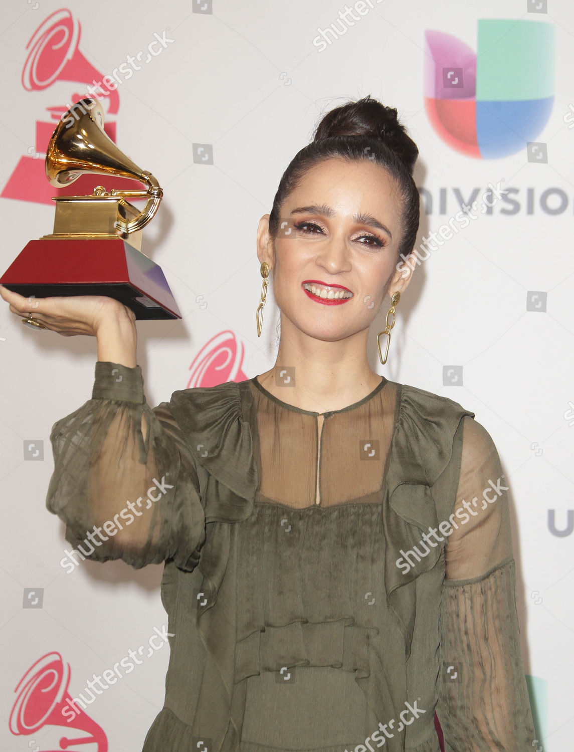 Julieta Venegas Poses Her Award Best Editorial Stock Photo - Stock