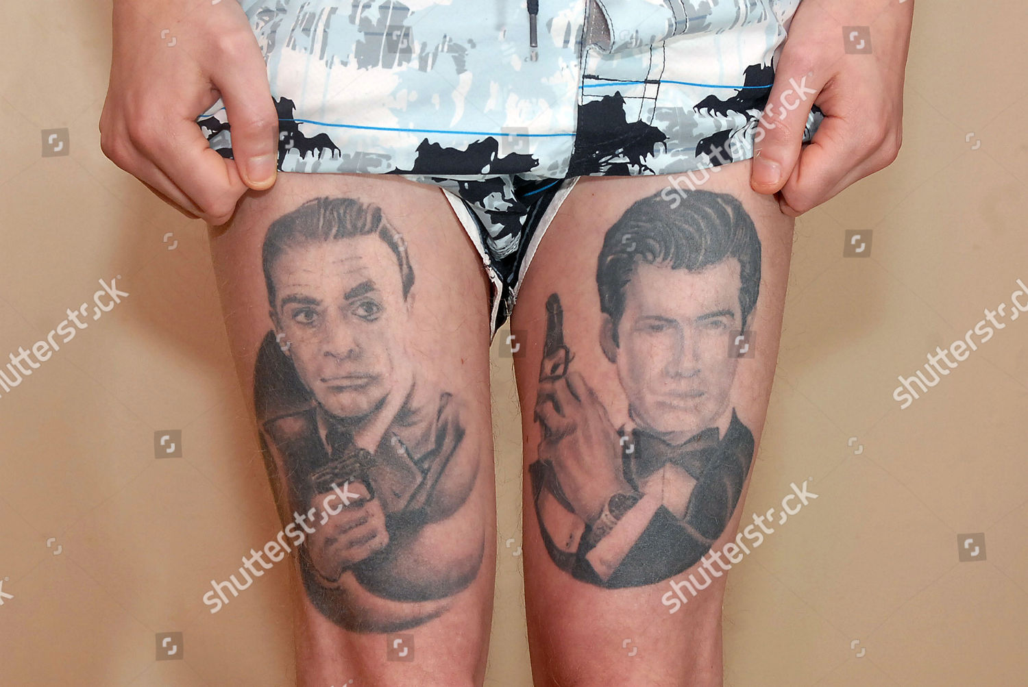 Dotwork style Sean Connery as James Bond tattoo on the calf  Tattoos Sean  connery Calf tattoo