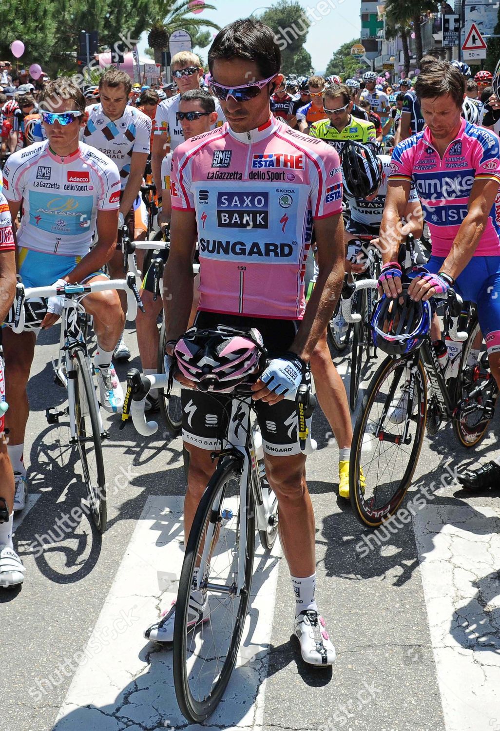 Spanish Cyclist Alberto Contador C Saxo Bank Editorial Stock Photo