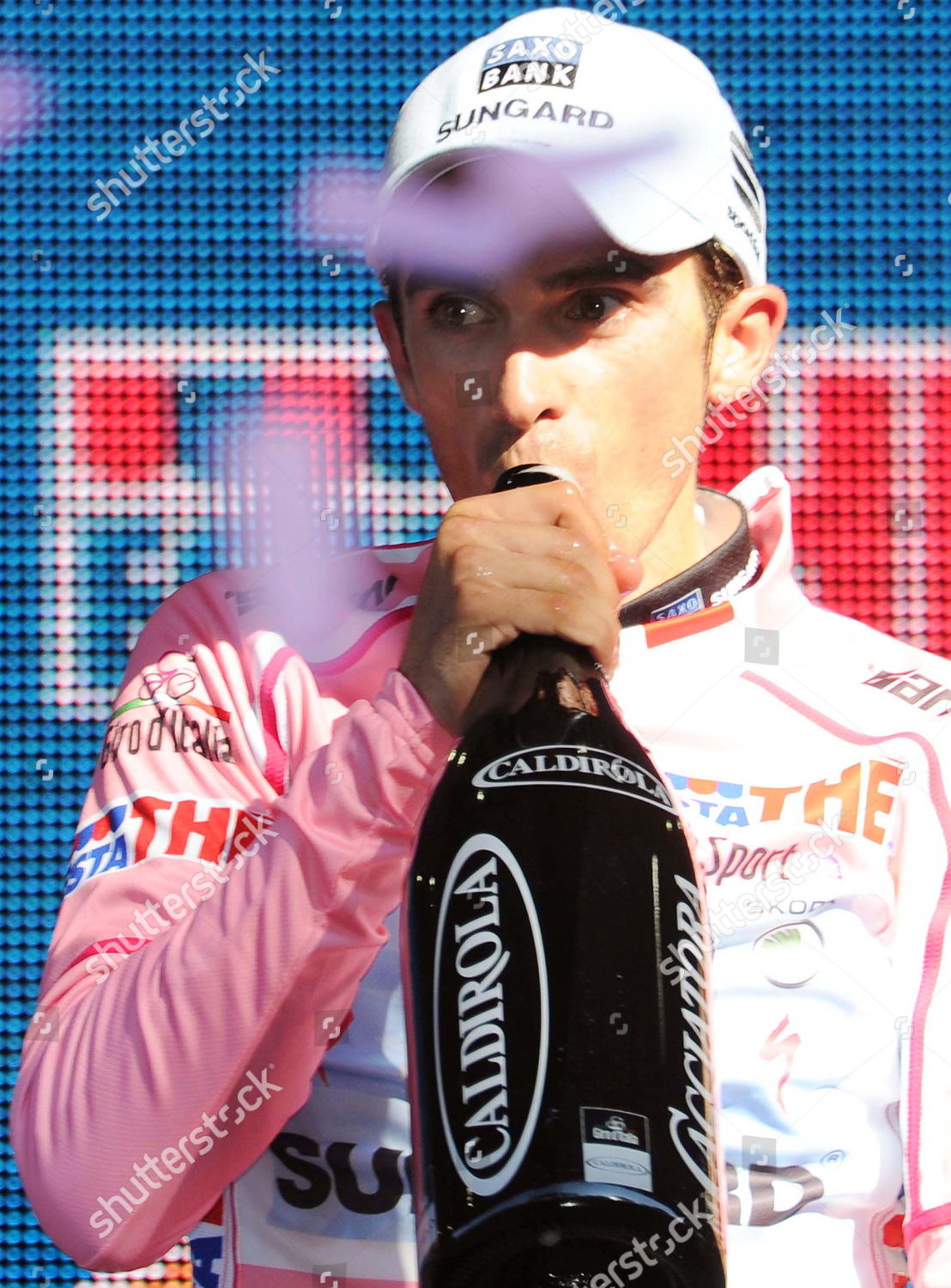 Spanish Cyclist Alberto Contador Saxo Bank Team Editorial Stock