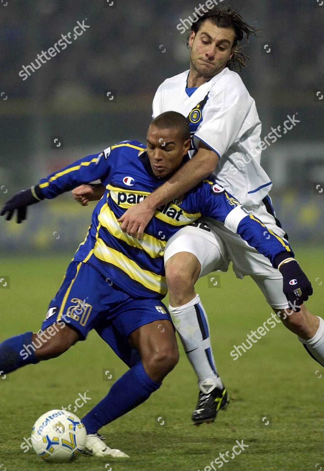 Inters Christian Vieri R Struggles Ball Ac Editorial Stock Photo Stock Image Shutterstock