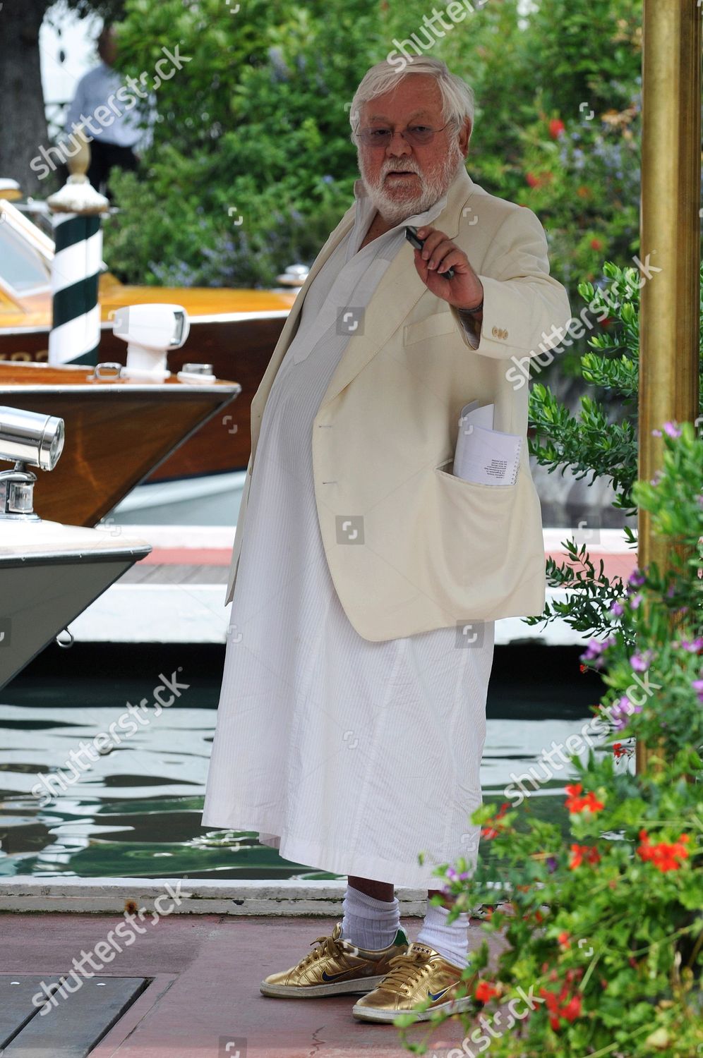 Italian Actor Paolo Villaggio Arrives Lido Editorial Stock Photo