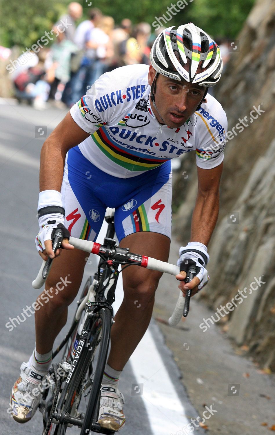 World Champion Paolo Bettini Pedals During Editorial Stock Photo ...