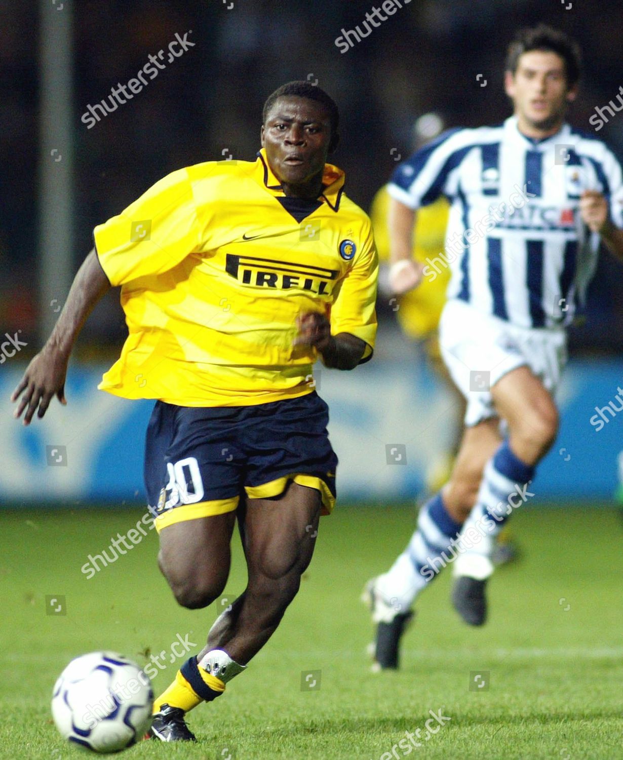 Inter Milans Nigerian Obafemi Akinwunmi Martins Editorial Stock Photo