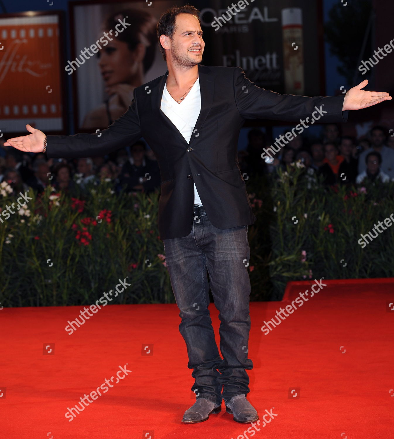 German Actor Moritz Bleibtreu Poses During Editorial Stock Photo