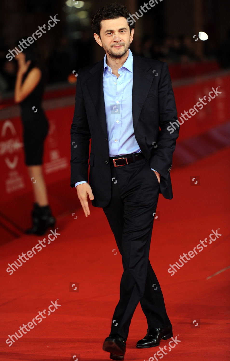 Italian Actor Vinicio Marchioni Arrives His Editorial Stock Photo ...