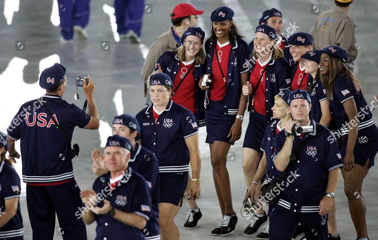 American Athletes Pose Photograph During Opening Editorial Stock Photo ...