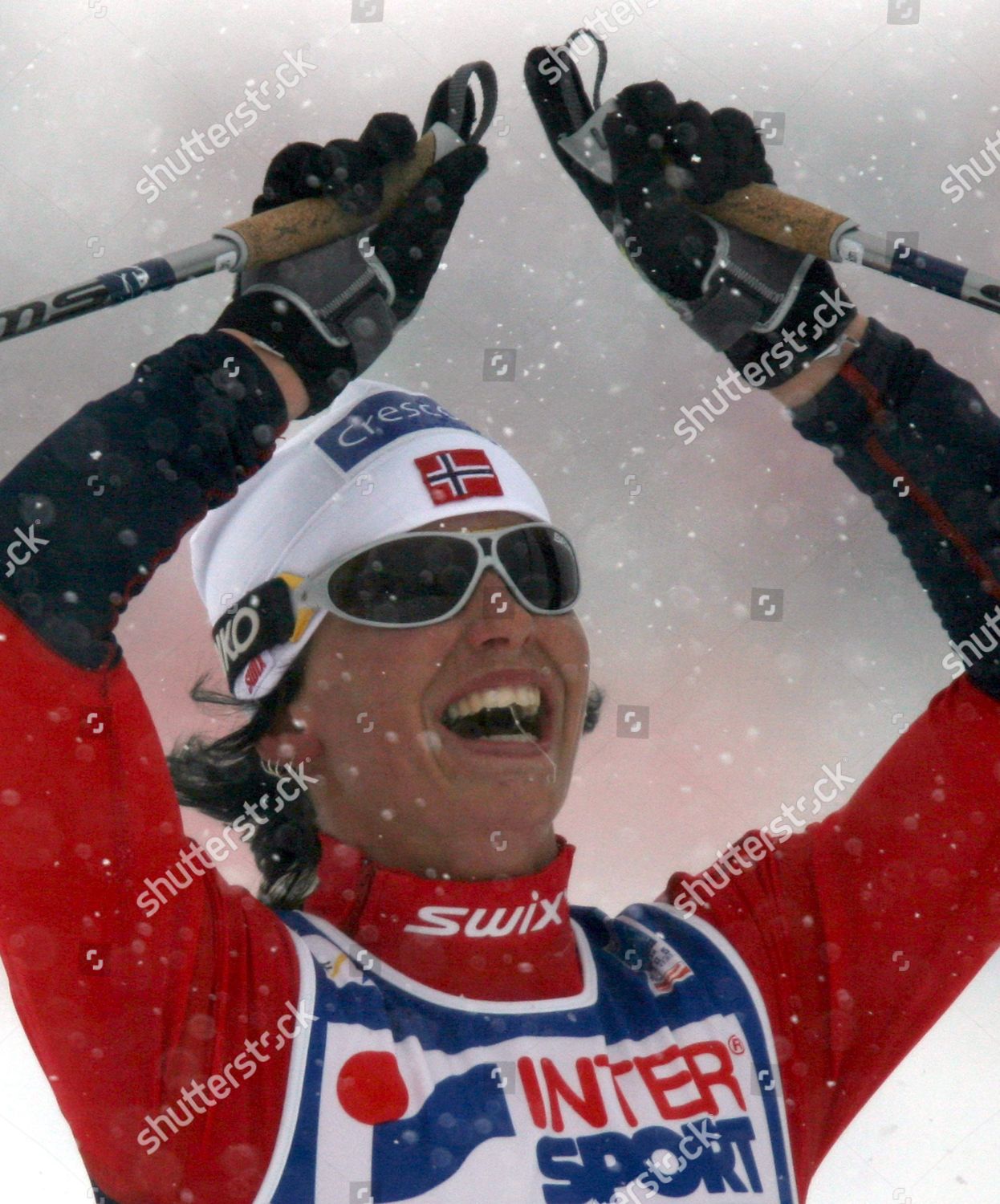 Norways Marit Bjoergen Celebrates Her Team Editorial Stock Photo ...