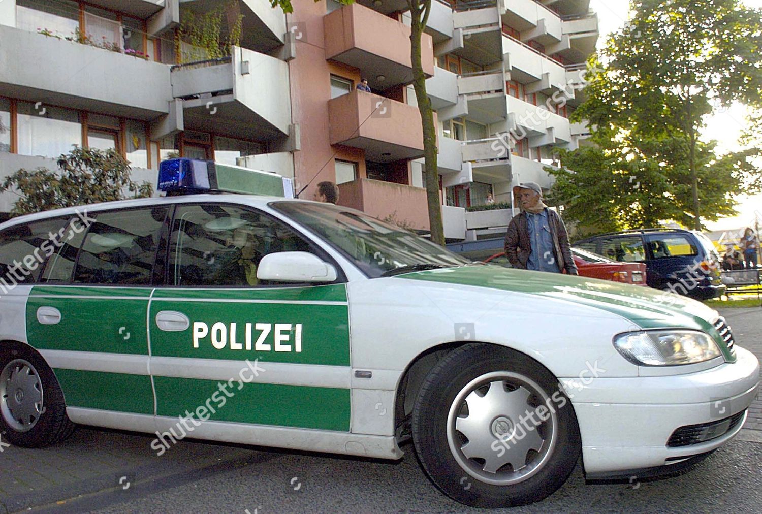 Police Car Leavs Carage Apartment Building Editorial Stock Photo ...