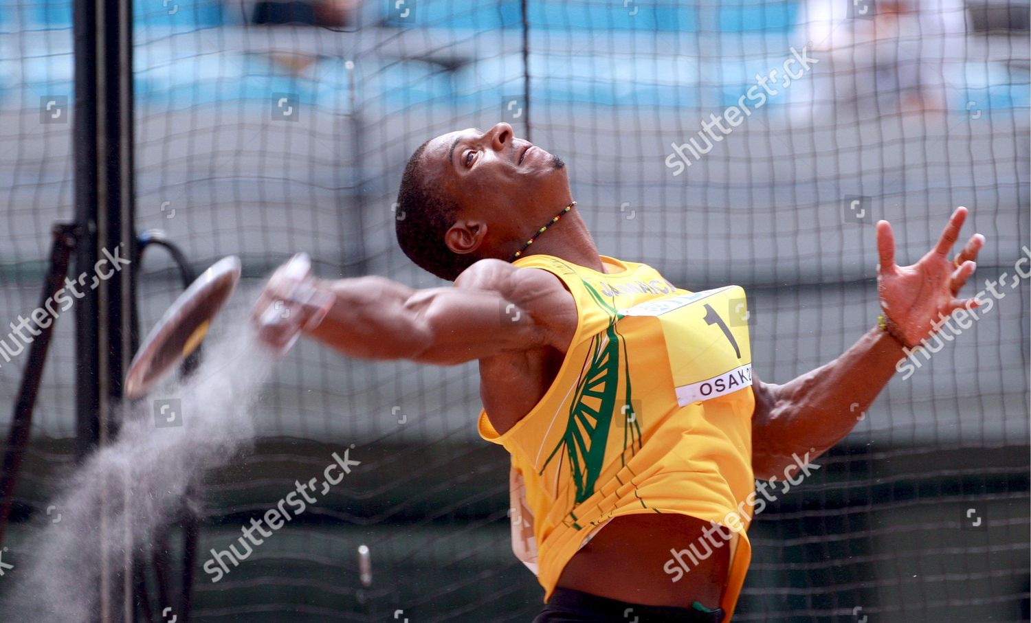Jamaican Maurice Smith Competes Discus Event Editorial Stock Photo