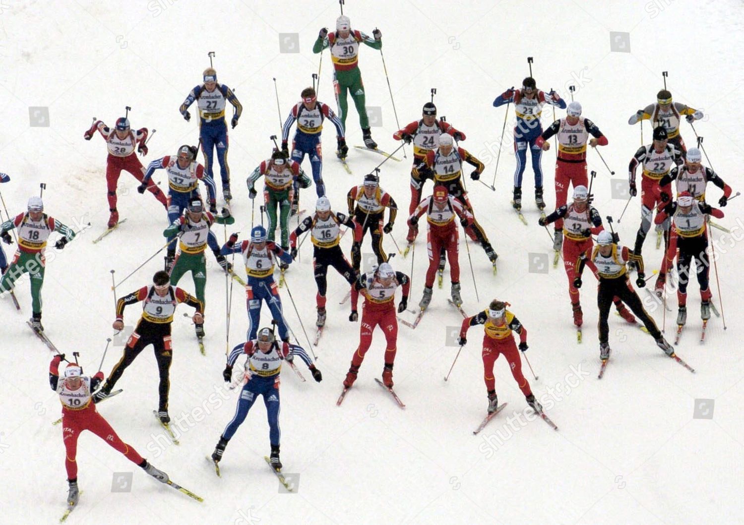 Biathletes Set Off Biathlon World Championships Editorial Stock Photo