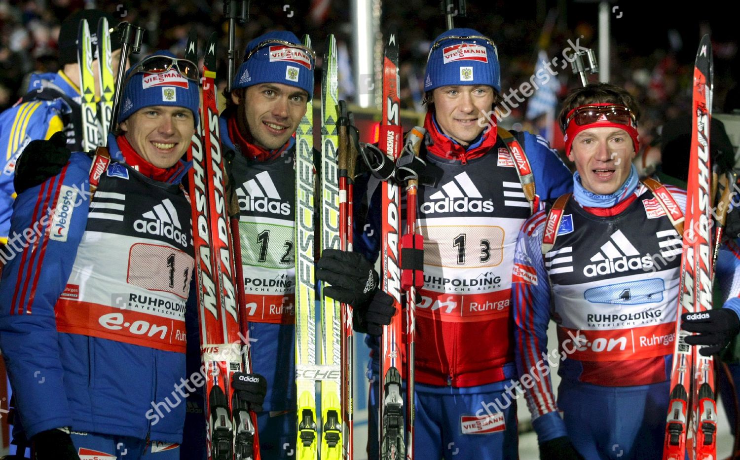 Lr Russian Biathletes Ivan Tcherezov Nikolai Editorial Stock Photo