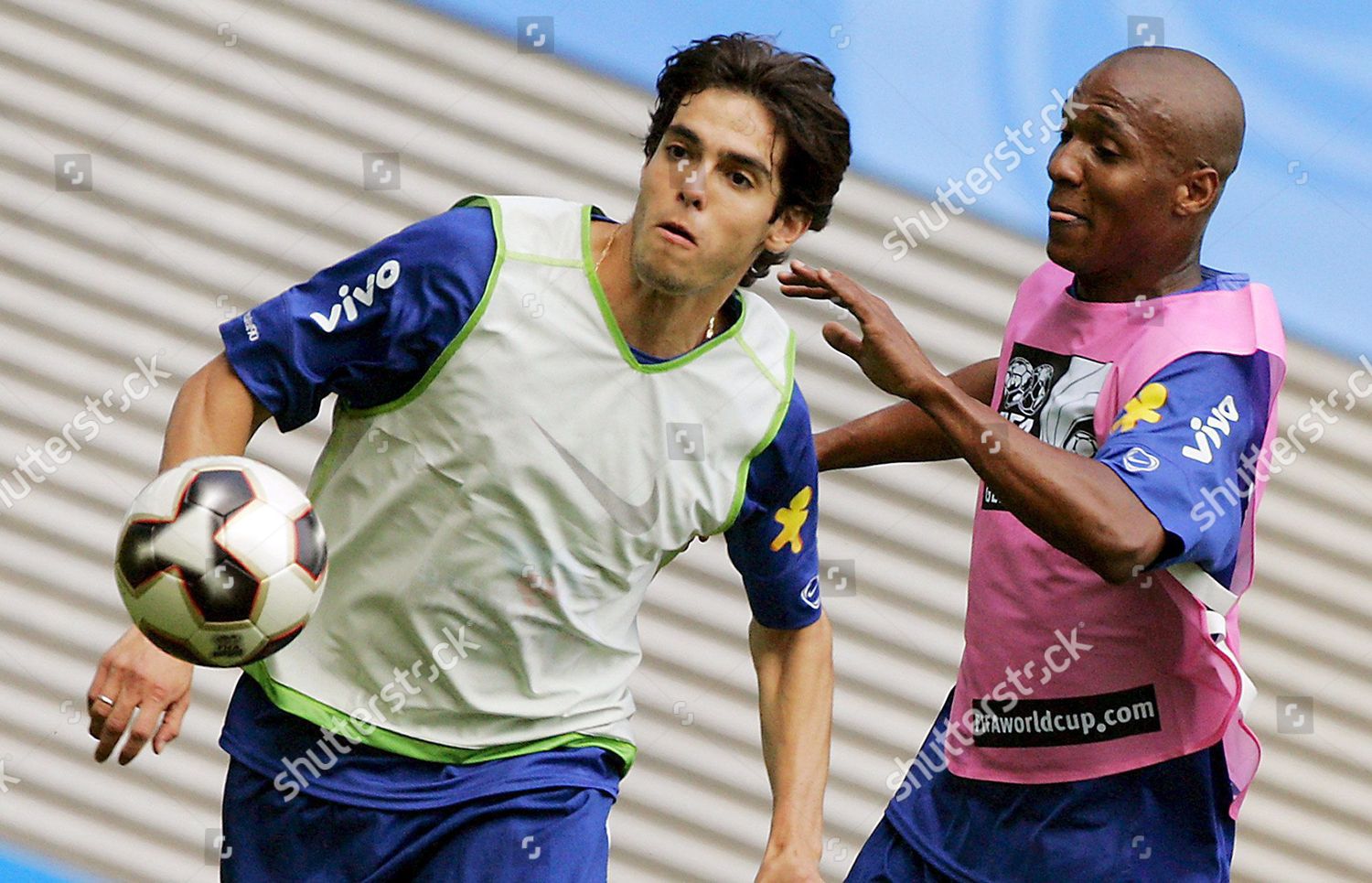Brasilian Players Kaka L Gilberto Fight Ball Editorial Stock Photo Stock Image Shutterstock