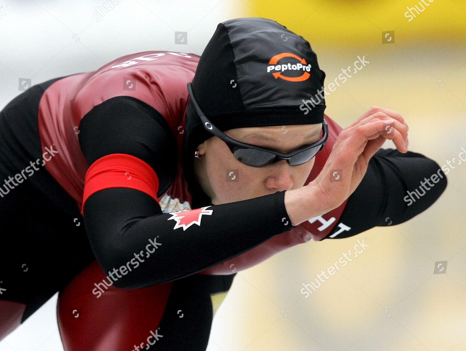 Canadian Speed Skater Cindy Klassen Action Editorial Stock Photo