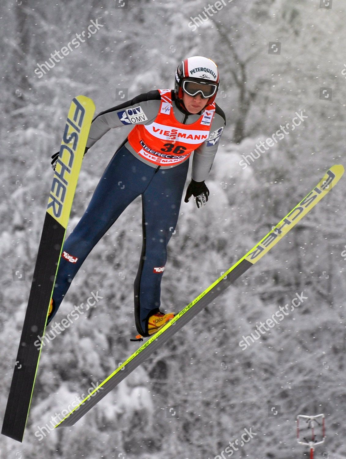 Austrian Ski Jumper Daniela Iraschko Airborne Editorial Stock Photo 