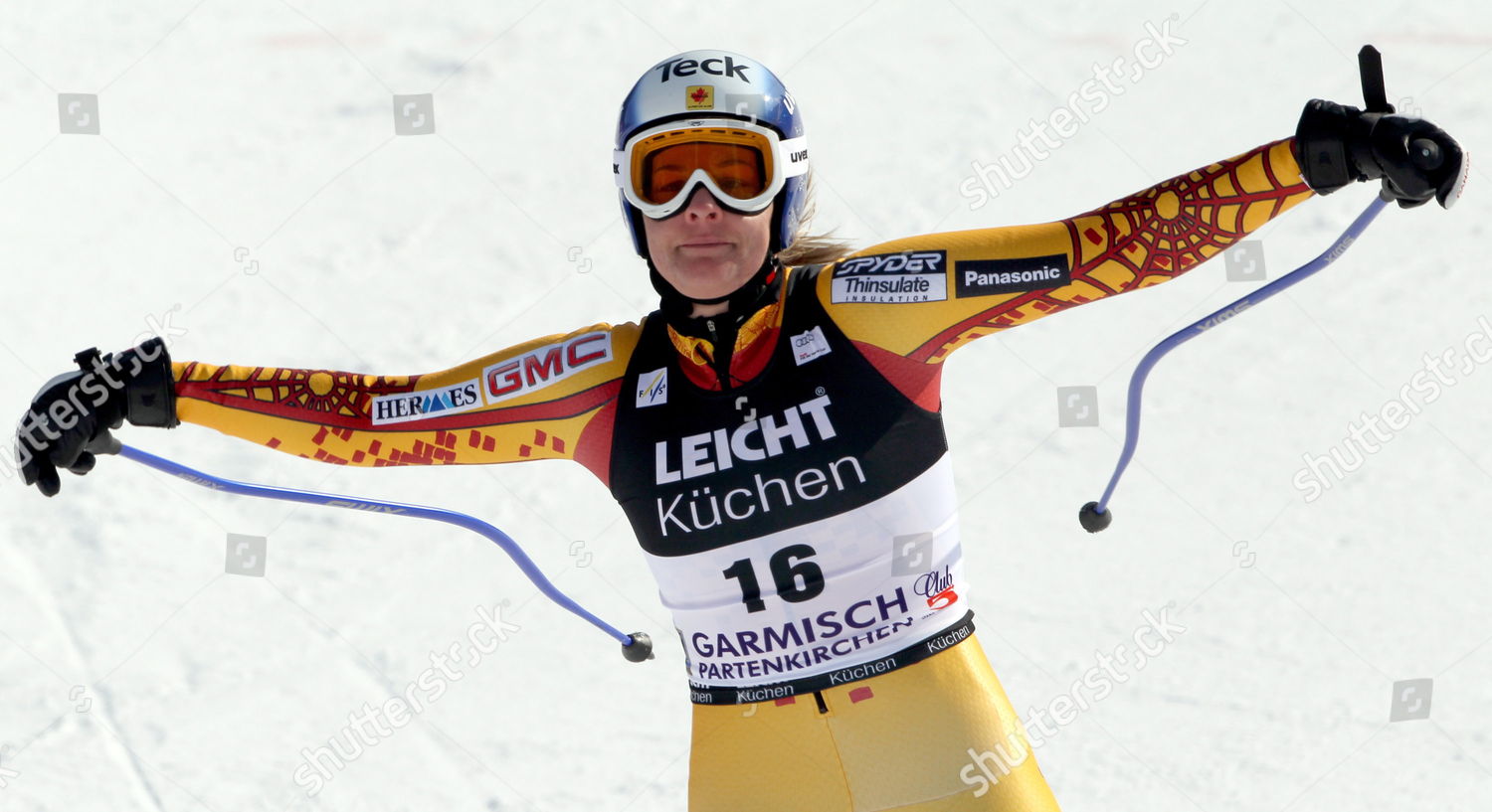 Canadian Emily Brydon Gestures After Downhill Editorial Stock Photo