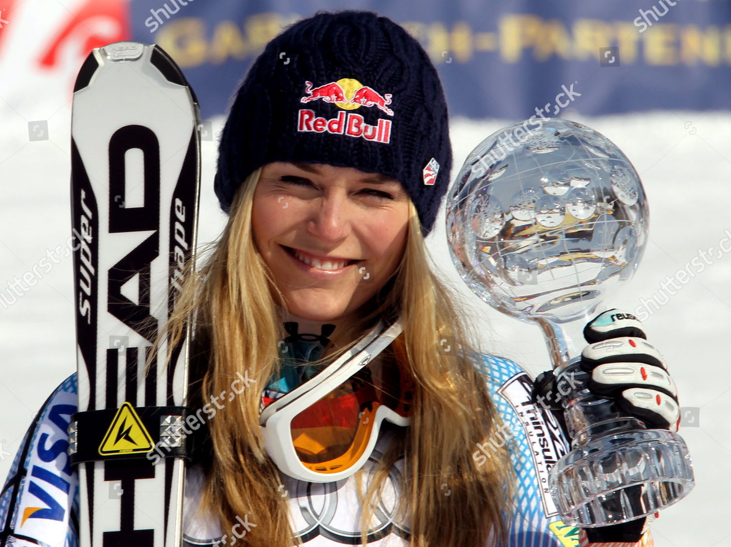 Us Lindsey Vonn Celebrates Trophy Her Editorial Stock Photo - Stock ...