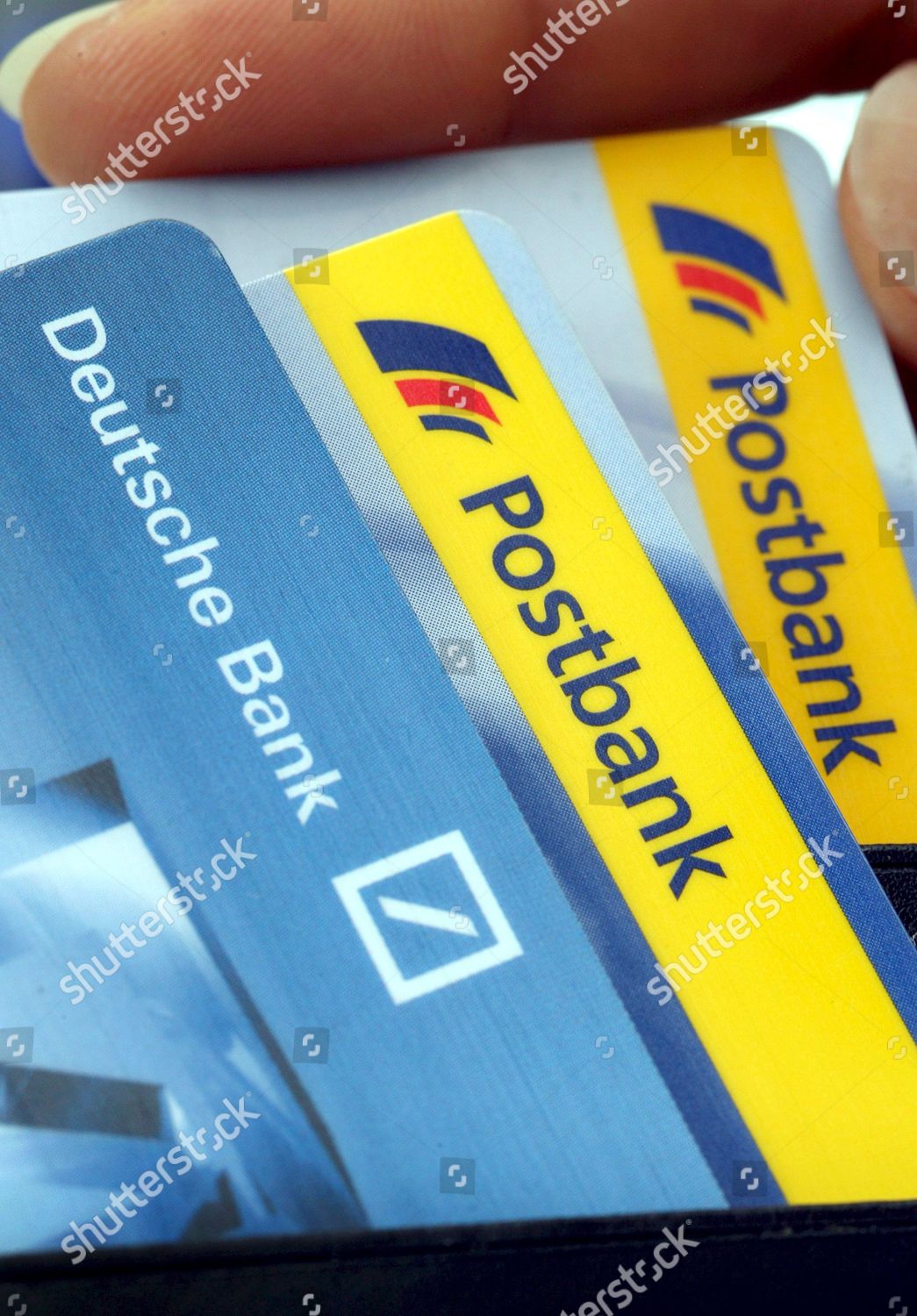 Cheque Cards Deutsche Bank Postbank Pictured Wallet Editorial Stock Photo Stock Image Shutterstock