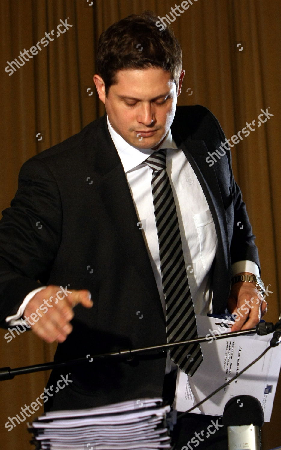 Lawyer Sebastian Knott Speaks Press Conference Editorial Stock Photo ...