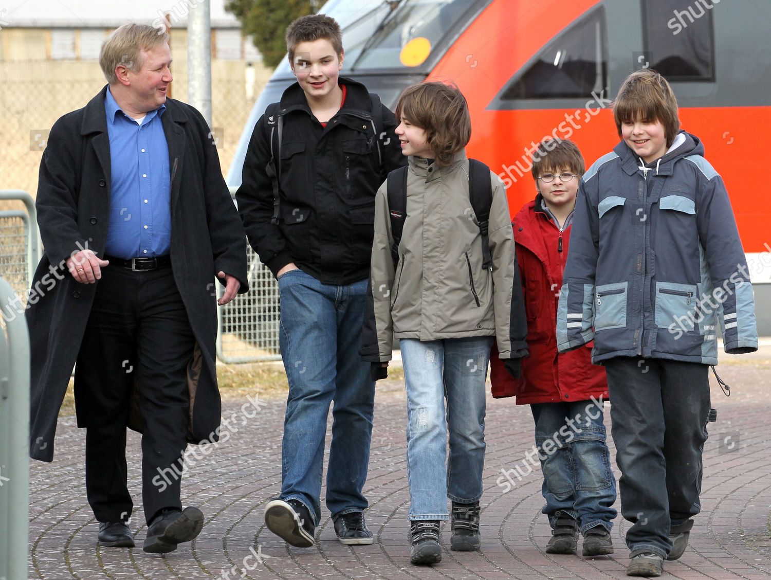 Arne Gericke L His Sons Lr Florian Editorial Stock Photo Stock Image Shutterstock