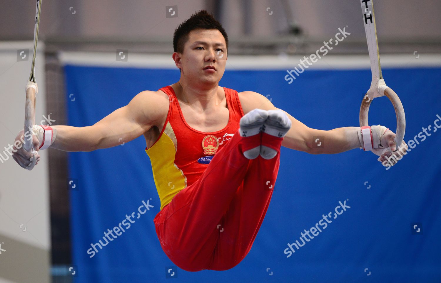 CHINESE GYMNAST DOUBLE OLYMPIC CHAMPION CHEN Editorial Stock Photo