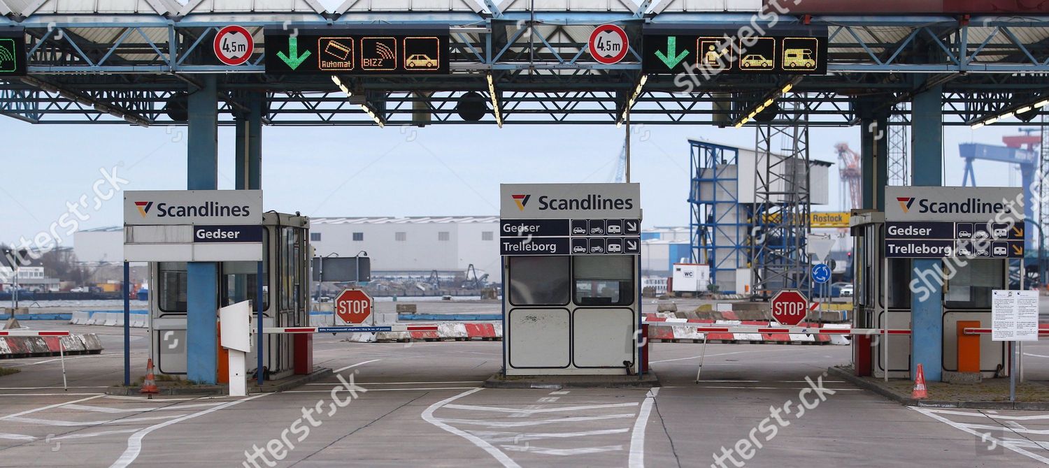 Gates Closed Scandlines Terminal Port Rostock Editorial Stock Photo
