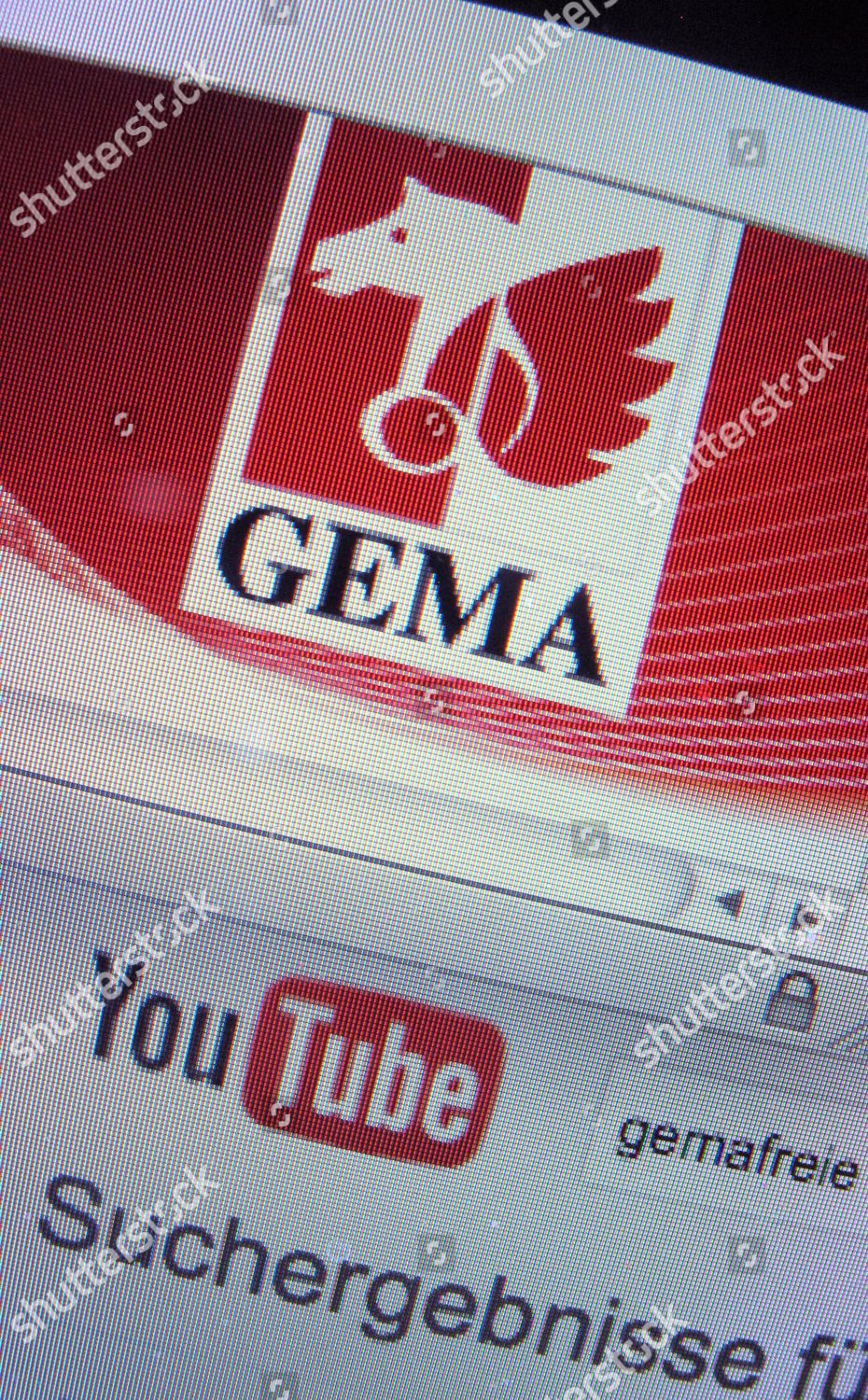 Websites German Performance Rights Organization Gema Editorial Stock