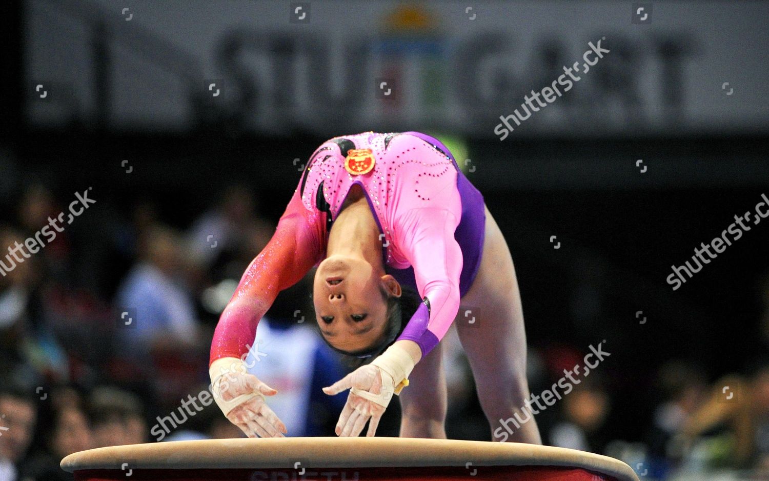 Chinese Athlete Huang Qiushuang Performs On Editorial Stock Photo ...