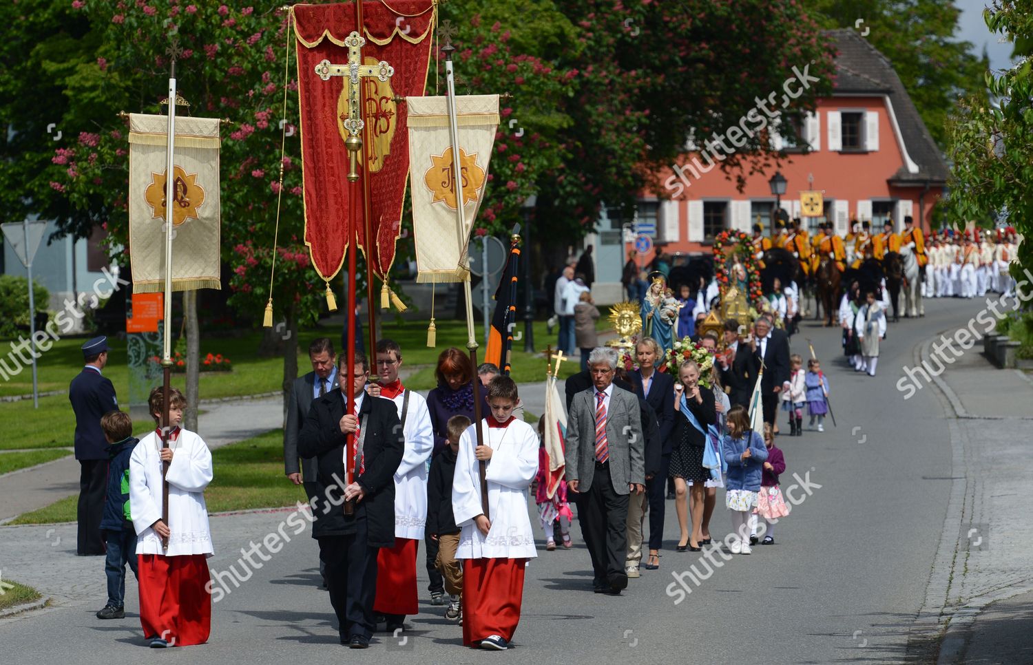 People Attend Procession During Holy Blood Editorial Stock Photo ...
