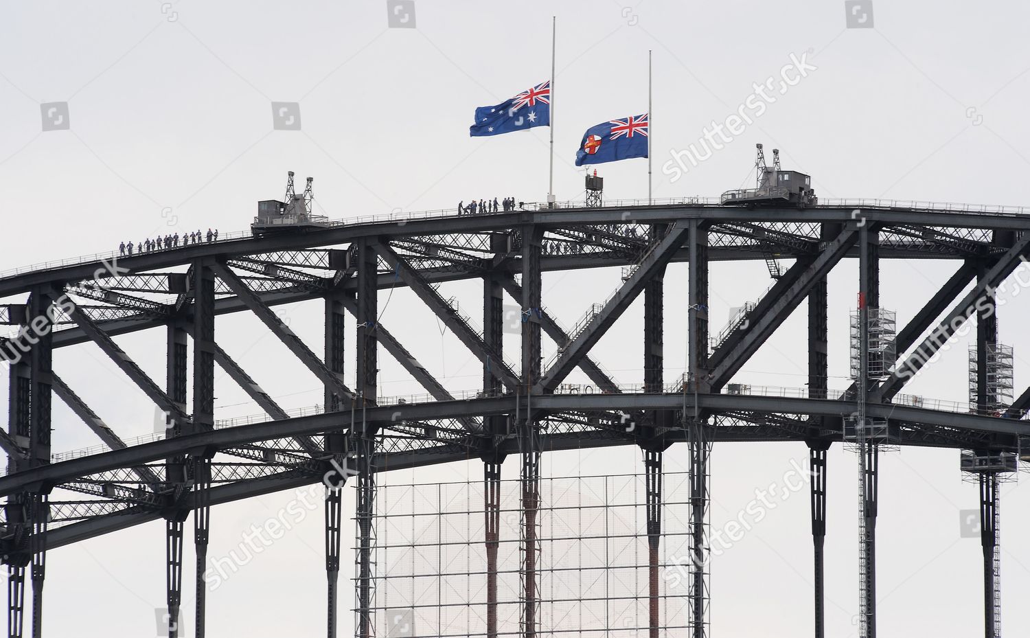 Flags Half Mast On Sydney Harbour Editorial Stock Photo Stock Image