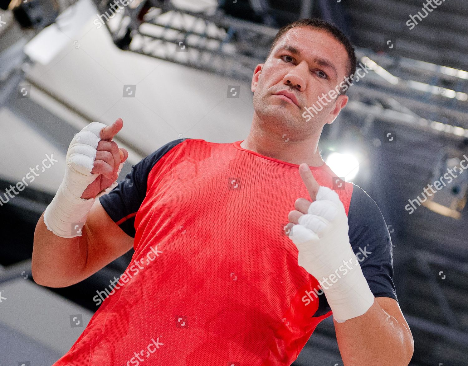 BULGARIAN HEAVYWEIGHT BOXER KUBRAT PULEV POSES Editorial Stock Photo