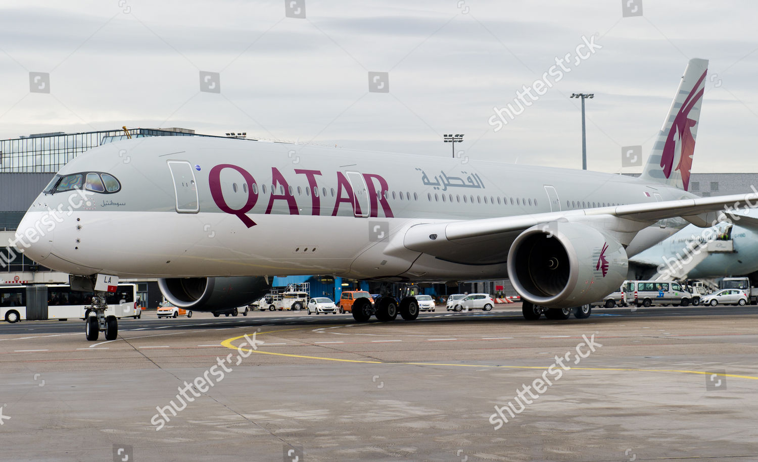 Qatar Airways First Airbus A350 Xwb Editorial Stock Photo - Stock Image ...