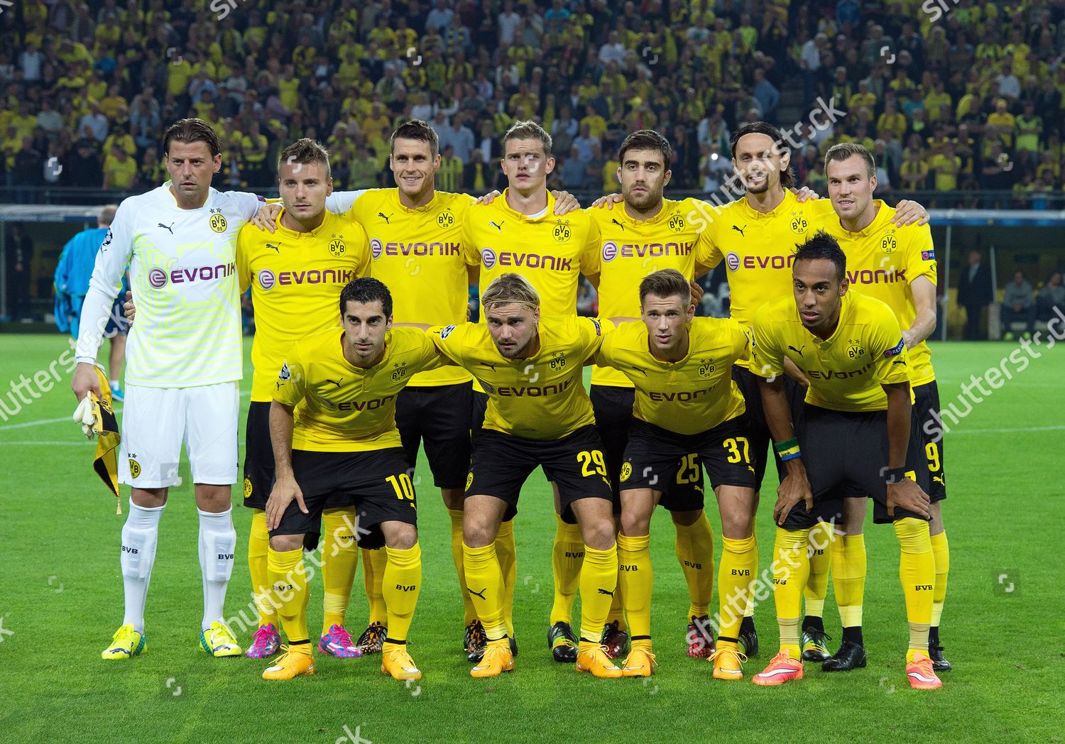 Borussia Dortmund Players Front Row Lr Henrikh Editorial Stock Photo Stock Image Shutterstock