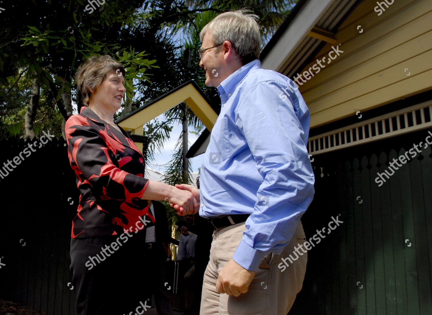 Australian Prime Minister Kevin Rudd R Farewells Editorial Stock Photo Stock Image Shutterstock
