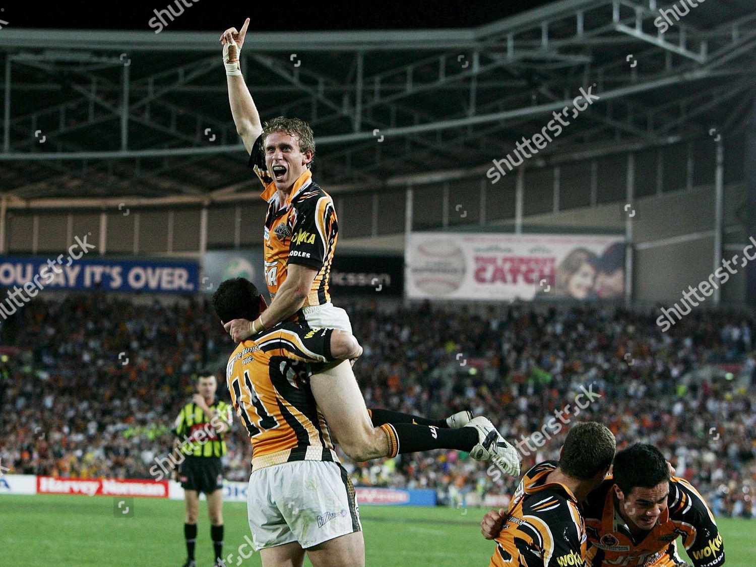 Brett Hodgson Wests Tigers Leaps Air Editorial Stock Photo - Stock
