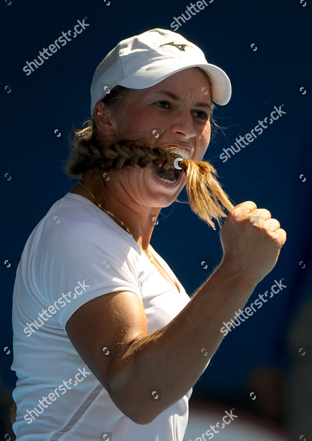 Yulia Putintseva Kazakhstan Reacts After Winning Editorial Stock Photo