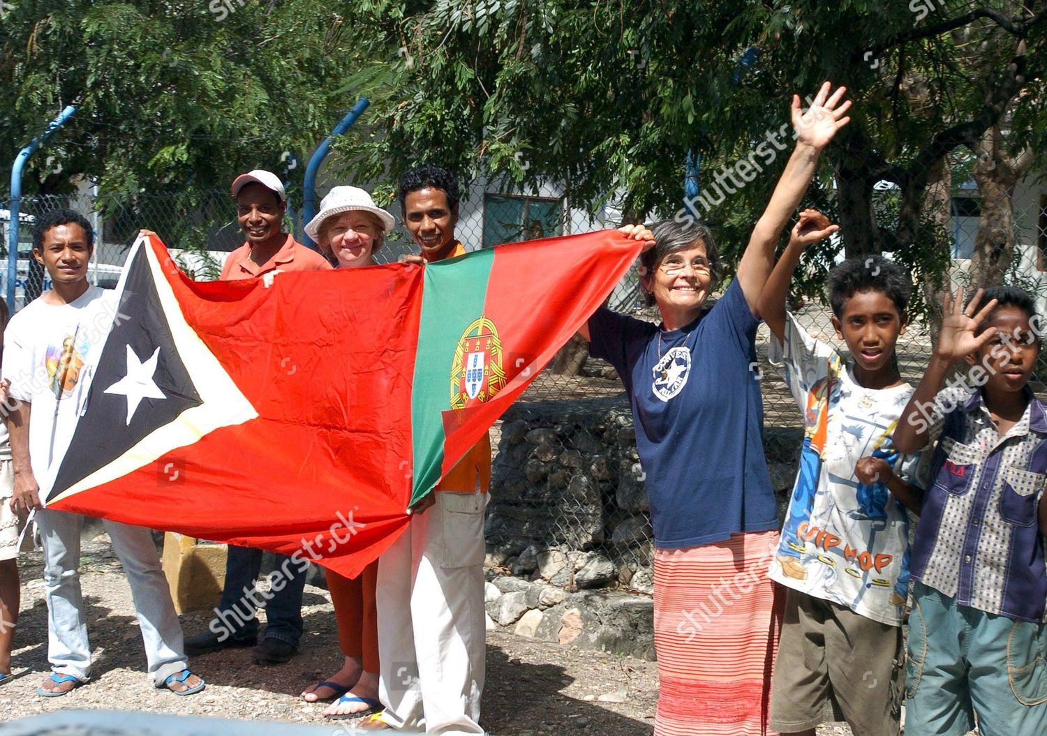 East Timorese People Wave Portuguese Nation Editorial Stock Photo ...