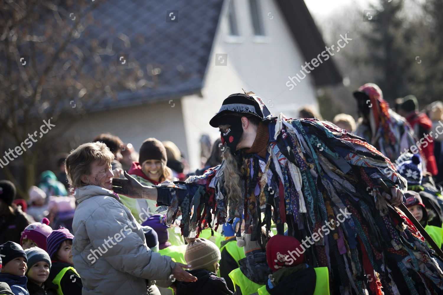 Masked Reveler Smears Face Woman Soot Editorial Stock Photo - Stock ...