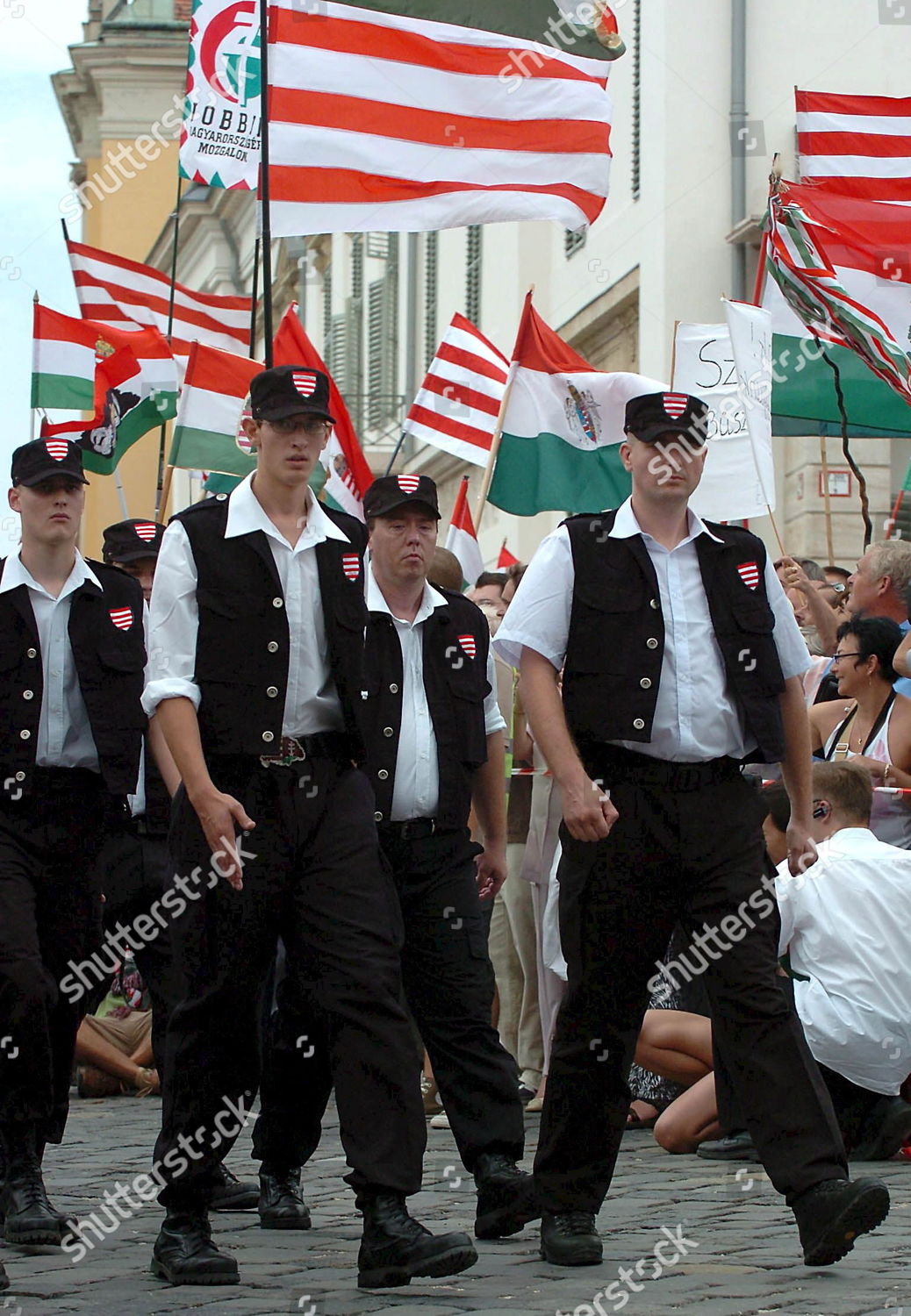 Members Farright Paramilitary Group Hungarian Guard Editorial Stock ...