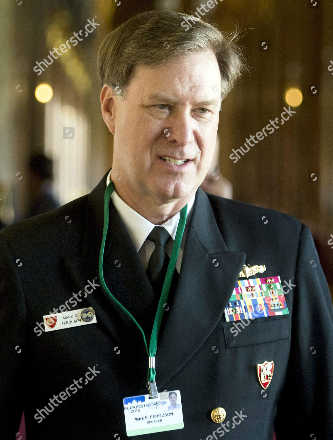 Admiral Mark E Ferguson Commander Us Editorial Stock Photo Stock