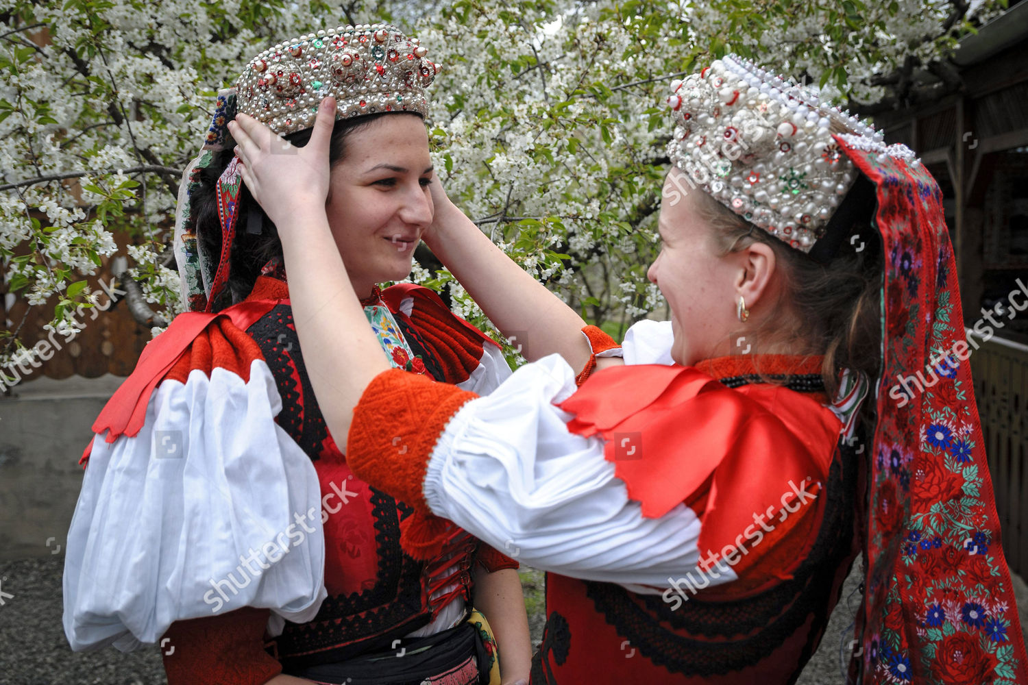 headdress-ethnic-hungarian-girl-adjusted-by-editorial-stock-photo