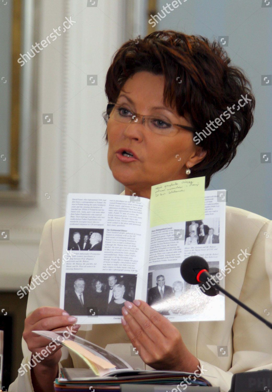 Polish First Lady Jolanta Kwasniewska Shows Editorial Stock Photo 