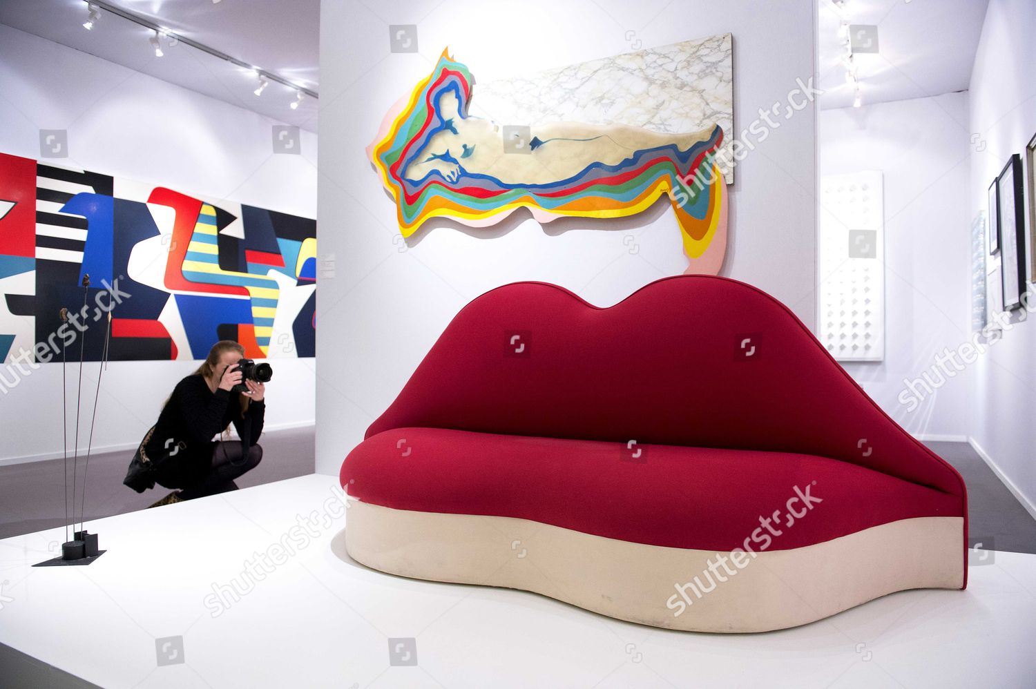 Mae West Lips Sofa By Salvador Editorial Stock Photo - Stock Image ...