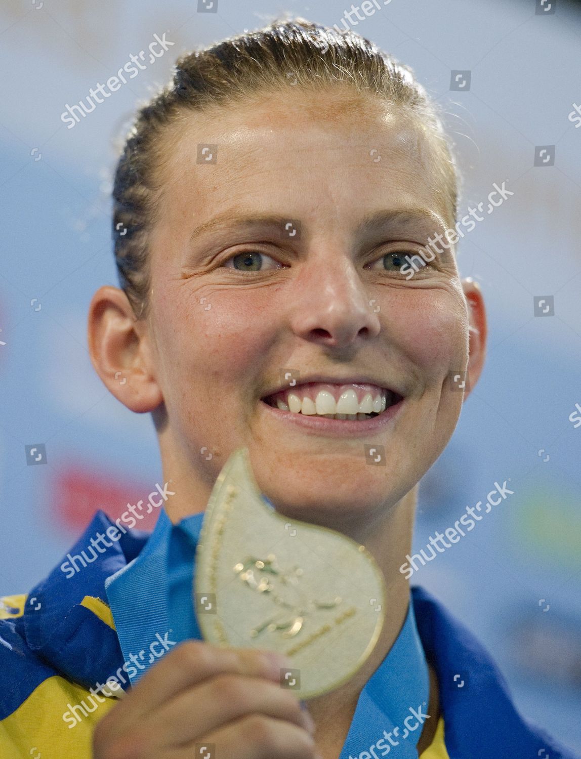 Anna Lindberg Sweden Poses Her Gold Editorial Stock Photo Stock Image