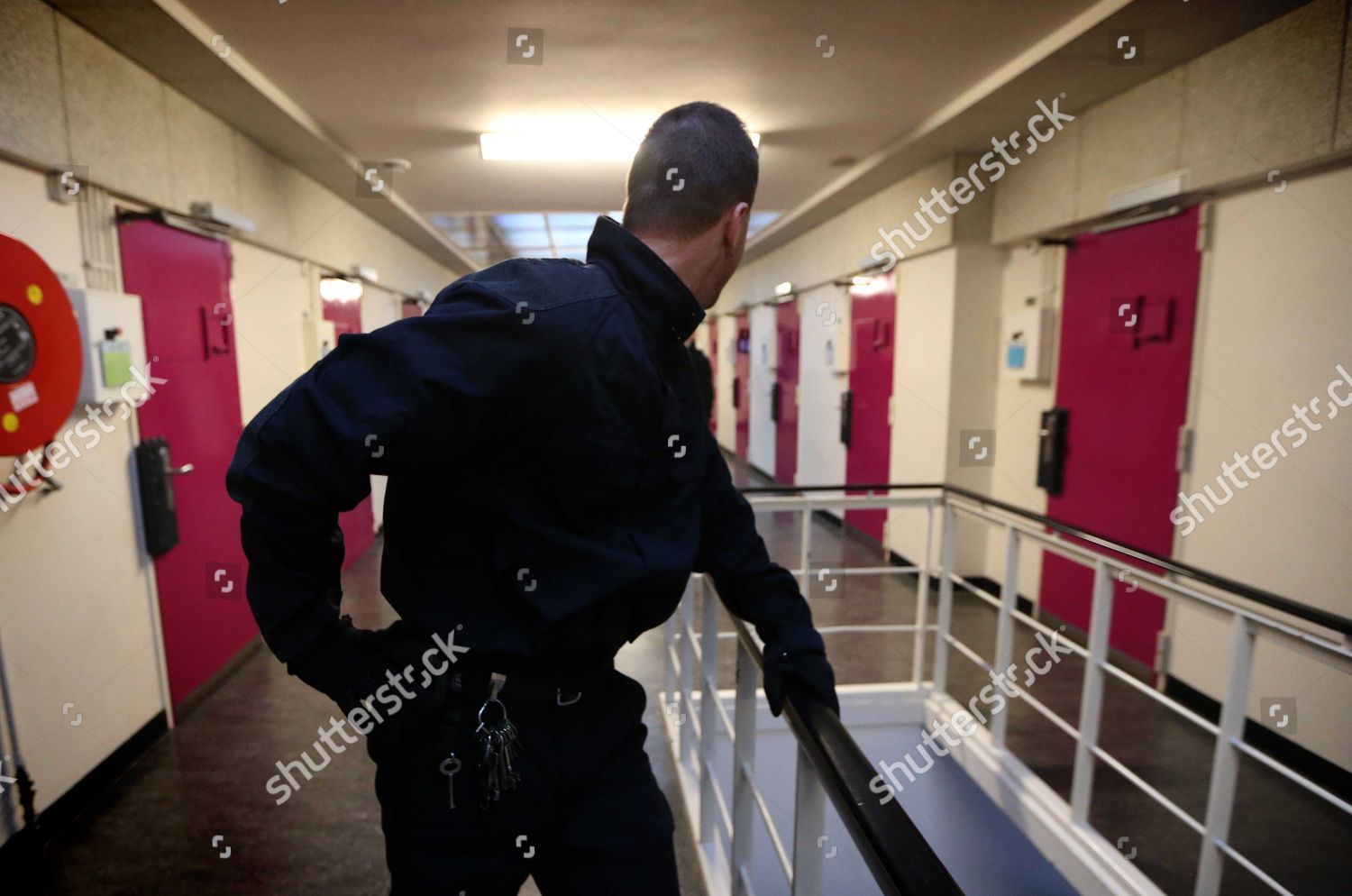 Prison Guard Stands Aisle Norgerhaven Veenhuizen Editorial Stock Photo Stock Image Shutterstock